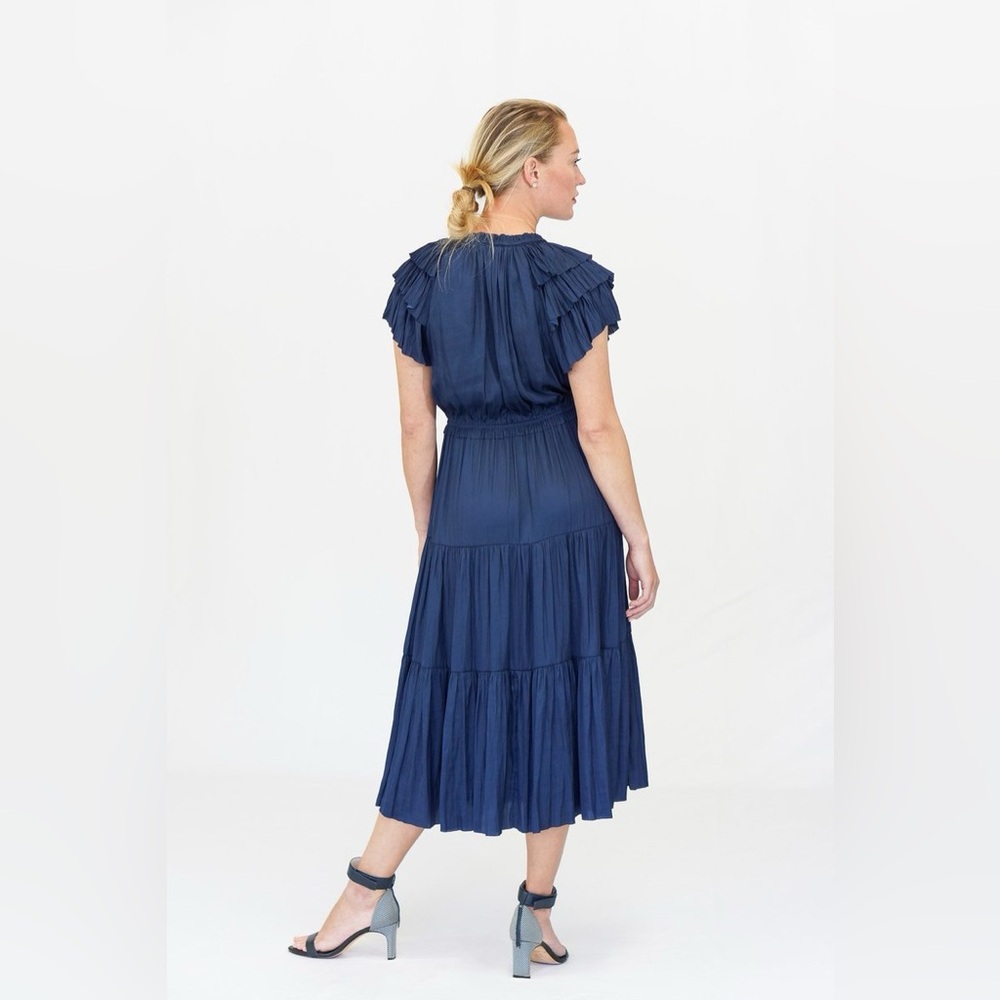 Ulla Johnson Blaire Midi Dress in Midnight Blue Size 6 - Picture 5 of 10